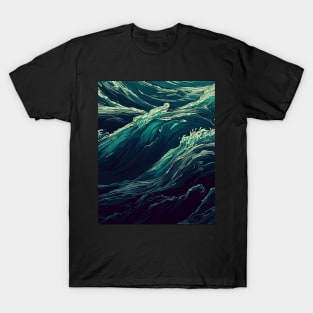 Ocean waves pattern T-Shirt